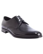 Prada Black Leather Lace Up Oxfords - Lyst
