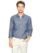 Gap Selvedge Chambray Shirt - Lyst