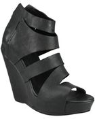 Cinzia Araia Wedge Leather Sandal - Lyst