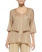 Donna Karan New York Cropped Half-sleeve Cardigan - Lyst