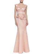 Black Halo Eve Wren Plated-crepe Gown - Lyst