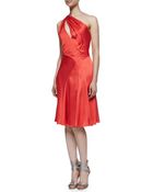 J. Mendel One-Shoulder Dress With Flared Skirt - Lyst