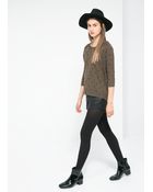 Mango Polka-Dot Wool-Blend Sweater - Lyst