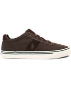 Polo Ralph Lauren Hanford Brown Denim Sneakers - Lyst