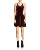 Free People Velvet And Lace Halter Dress - Lyst