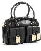 Badgley Mischka Leather Satchel - Lyst