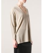 Valentino Lace Detail Knit Sweater - Lyst