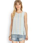 Love 21 Fauxwrap Geo Tank - Lyst