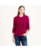 J.Crew Collection Cashmere Cable Sweater - Lyst