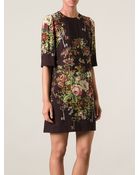 Dolce & Gabbana Floral Print Dress - Lyst