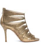 Michael Kors Mavis Embossed-Leather Sandal - Lyst