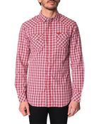 Diesel Sulfura Micro-Check Red Shirt - Lyst