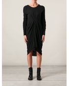 Rick Owens Lilies Draped Dress - Lyst