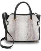 Nina Ricci Python Mini Handbag Ivoryblack - Lyst