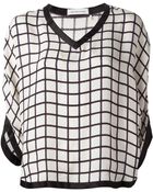 Etoile Isabel Marant Grid Print Blouse - Lyst