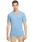 Lacoste Striped T-shirt - Lyst