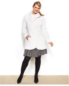 Jessica Simpson Plus Size Envelope-Collar Double-Breasted Coat - Lyst