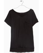 Violeta By Mango Panel Modal-Blend T-Shirt - Lyst