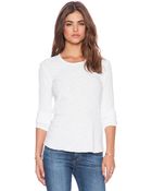 James Perse Long Sleeve Thermal Tee - Lyst