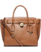 Michael Kors Hamilton Traveler Large Leather Satchel - Lyst