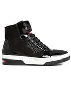 Love Moschino Embellished Hi Top Sneakers - Lyst