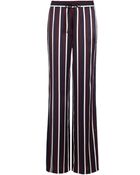 Joseph Satin College Stripe Pyjama Trouser In Navy - Lyst
