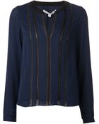 Veronica Beard Peasant Blouse - Lyst
