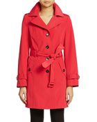 Calvin Klein Single Breasted Trench Coat - Lyst