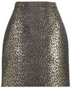 Saint Laurent Metallic Jacquard Skirt - Lyst