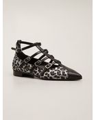 Saint Laurent 'Paris 10' Ballerinas - Lyst