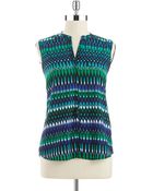 Calvin Klein Patterned Blouse - Lyst