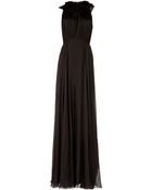 Matthew Williamson Winter Silk Chiffon Ruffle Neck Evening Gown - Lyst
