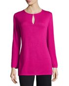 St. John Knit Long-Sleeve Tunic - Lyst