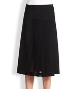 Donna Karan New York Wool & Silk Wrap Skirt - Lyst