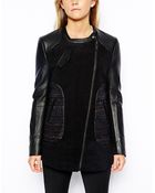 See U Soon Coat with Metallic Tweed Contrast Detail - Lyst