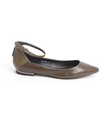 Dolce Vita Olive Leather 'Angie' Ankle Strap Flats - Lyst