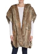 Haute Hippie Hooded Rabbit Fur Vest - Lyst