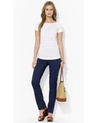 Lauren by Ralph Lauren Eyelet Cotton Top - Lyst