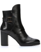Tod's Black Leather 'T85 Up Troncetto' Ankle Booties - Lyst