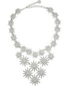 Kenneth Jay Lane Rhodium-Plated Crystal Necklace - Lyst