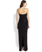 Notte By Marchesa Silk Crepe Strapless Gown - Lyst