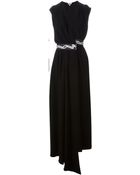 Kenzo V-Neck Midi Dress - Lyst