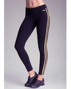 Bebe Iridescent Stripe Leggings - Lyst