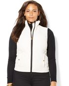 Lauren by Ralph Lauren Plus Size Quilted Puffer Vest - Lyst