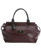Mulberry Oxblood Leather 'Blenheim' Top Handle Bag - Lyst