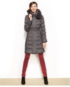 Via Spiga Rabbit-Fur-Trim Hooded Puffer Coat - Lyst
