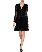 Anna Sui Silk Embroidered Dress - Lyst