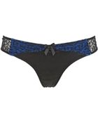 Bordelle Lace & Satin Peep Thong - Lyst