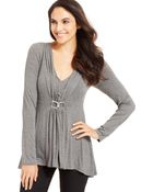 Miraclesuit Embellished V-Neck Tummy-Control Top - Lyst