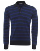 John Smedley Gaspor Striped Polo Shirt - Lyst